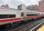 M8 Car # 9231 with the Christmas lights-stopped at Harlem 125th Street Station